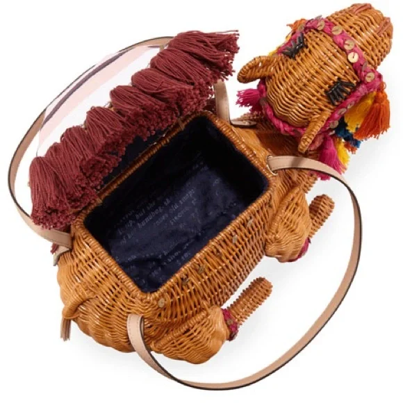 Kate Spade wicker camel bag - Picture 3 of 14